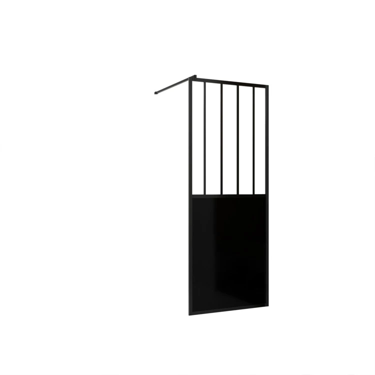 Paroi de douche verrière en verre trempé 5 mm avec structure aluminium
