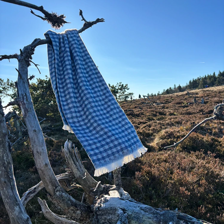 Plaid jacquard vichy en coton