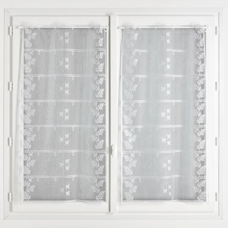 Modulable en maille brodée motif feuilles