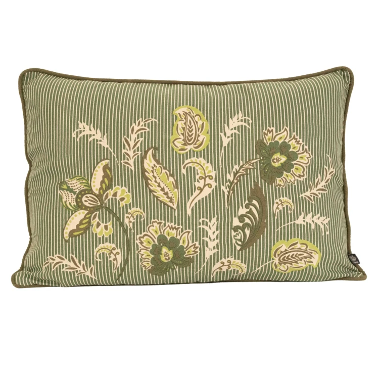 Coussin décoratif en polylin motif floral
