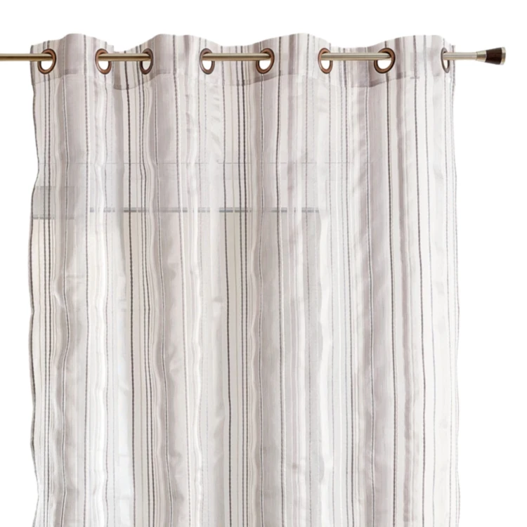 Voile di organza a righe con occhielli