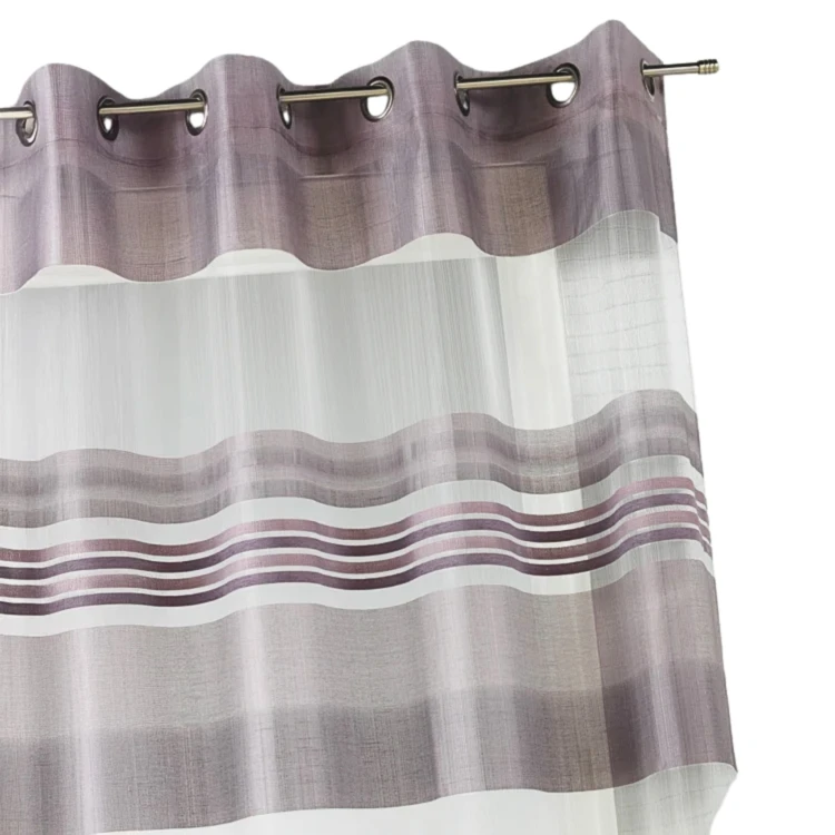 Vorhang Organza gewebte horizontale Streifen