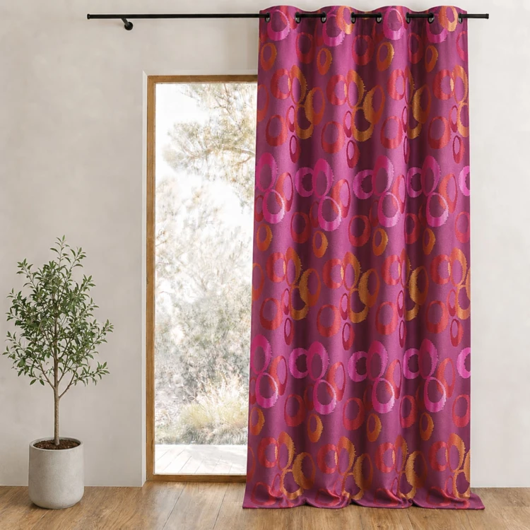 Cortina opaca de jacquard gráfico