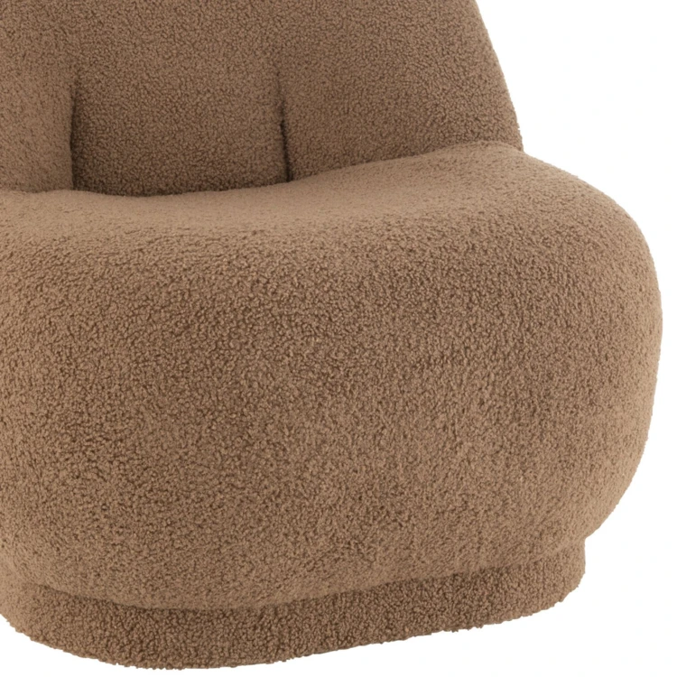 Weicher Sessel aus Samt mit Bouclé-Effekt