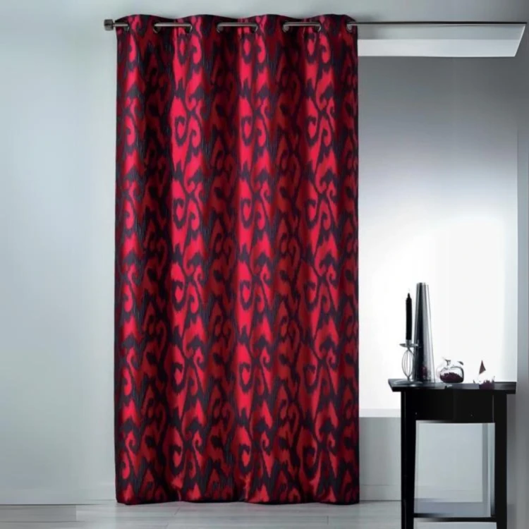 Rideau tamisant en jacquard motifs baroques