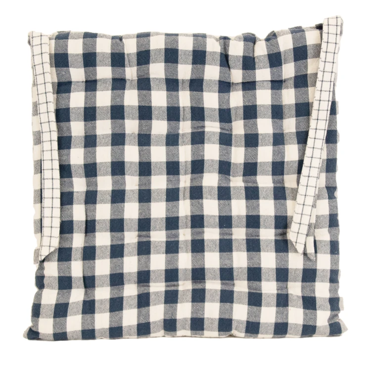 Cuscino per sedia reversibile vichy e quadretti