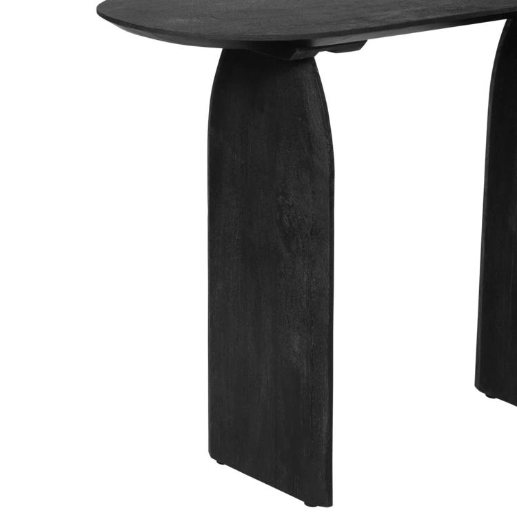 Console en manguier avec finition texturée