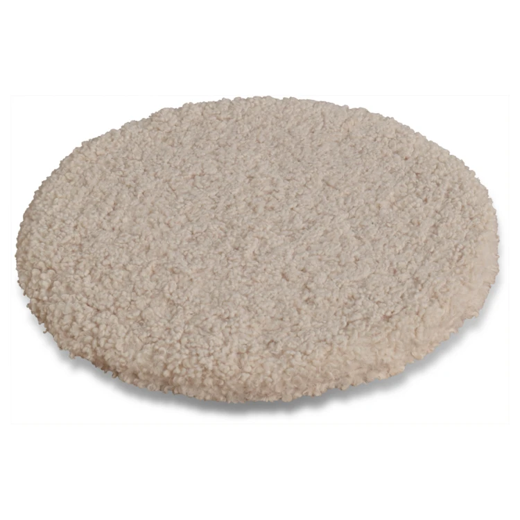Galette de chaise ronde en tissu bouclette