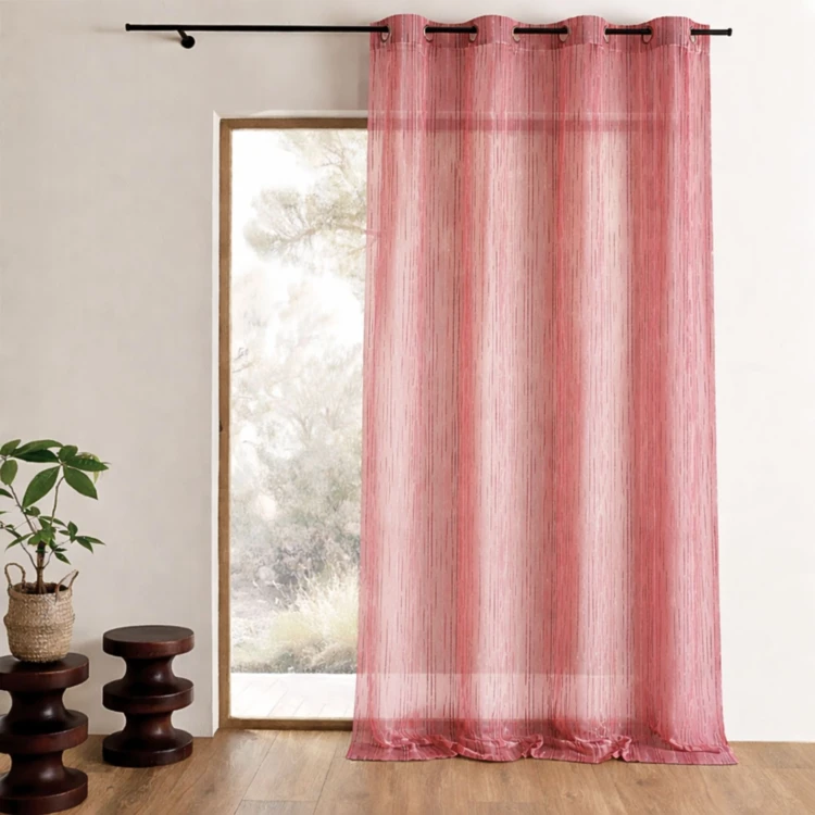 Vorhang Organza gewebte vertikale Streifen