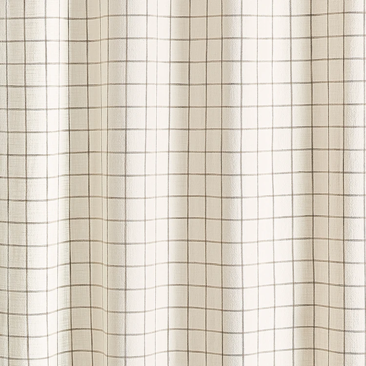 100% cotone tenda a quadri beige LOURMARIN