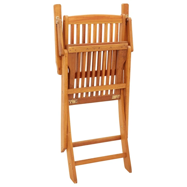 Lot de 4 chaises de jardin pliantes en bois