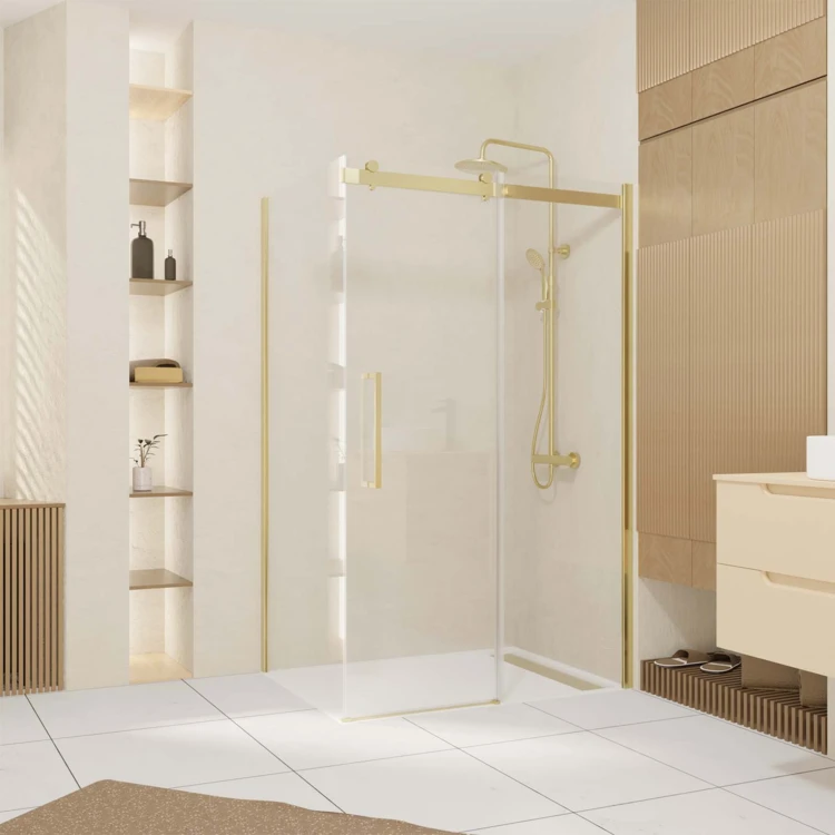 Porte de douche coulissante en verre trempé