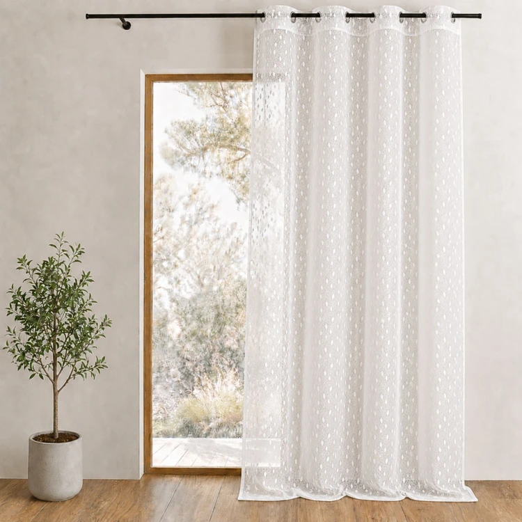 Voile de organza bordado com estampados de fantasia