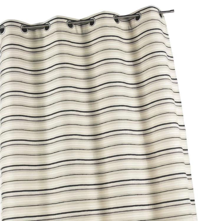Cortina jacquard aislante con rayas finas