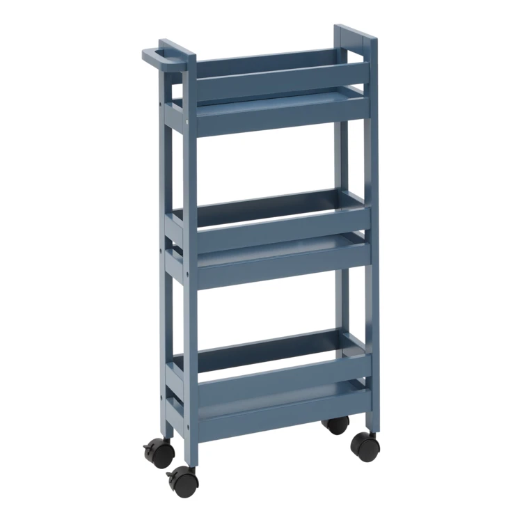 Mobile da bagno con rotelle a 3 ripiani