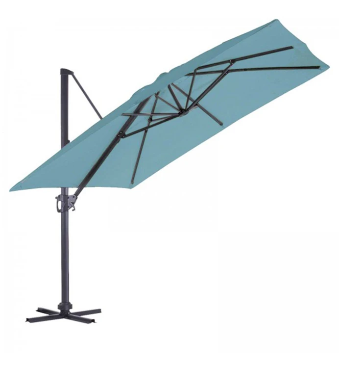 Parasol en Aluminium à Pied Déporté de 3 x 3 m