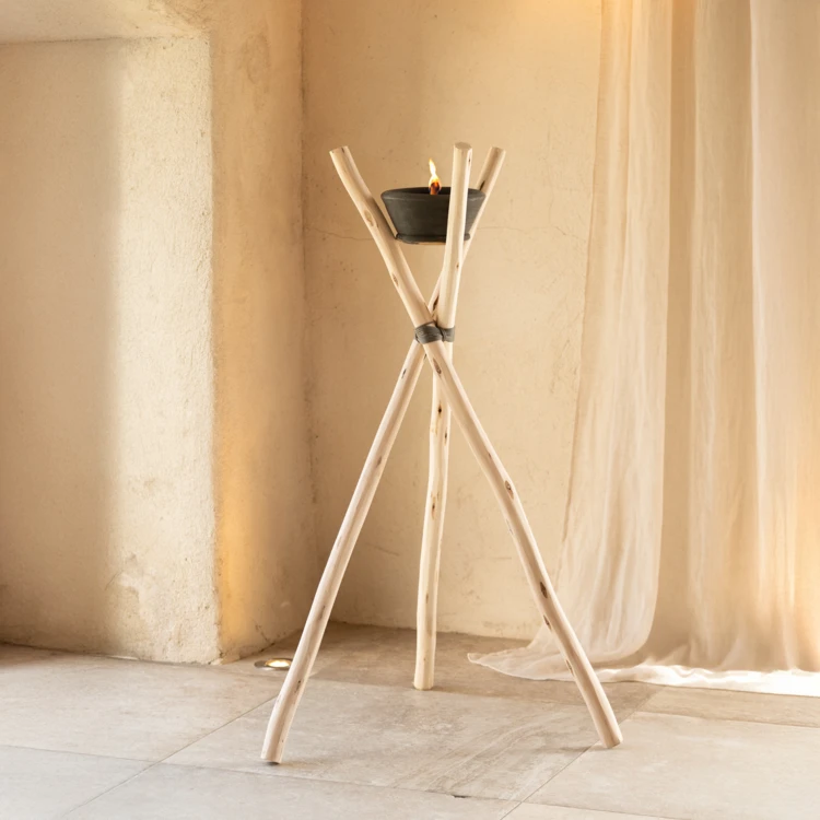 Lanterna grande de exterior com vela