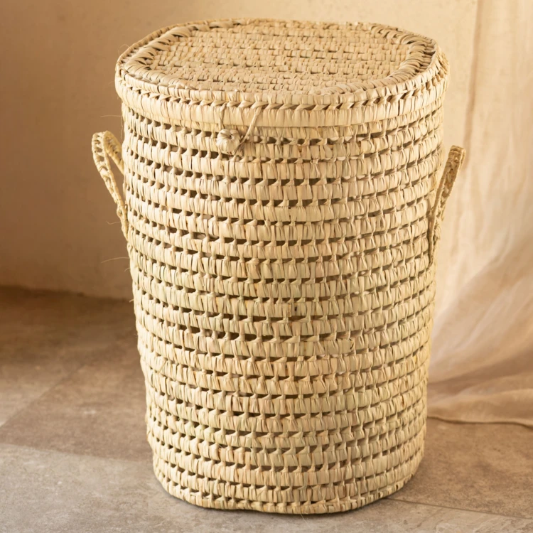 Ronde palm wasmand