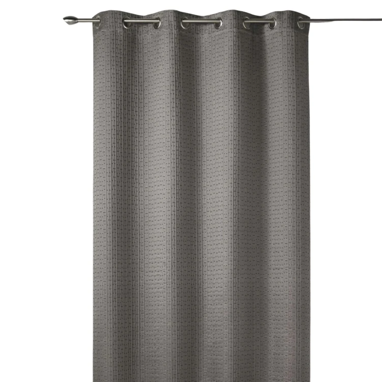 Cortina opaca em jacquard liso com relevos
