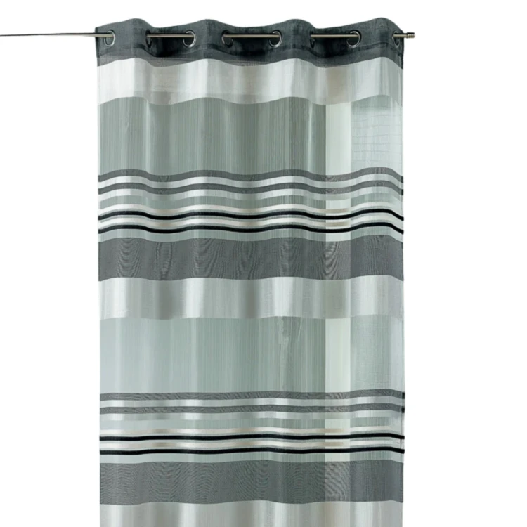 Vorhang Organza gewebte horizontale Streifen