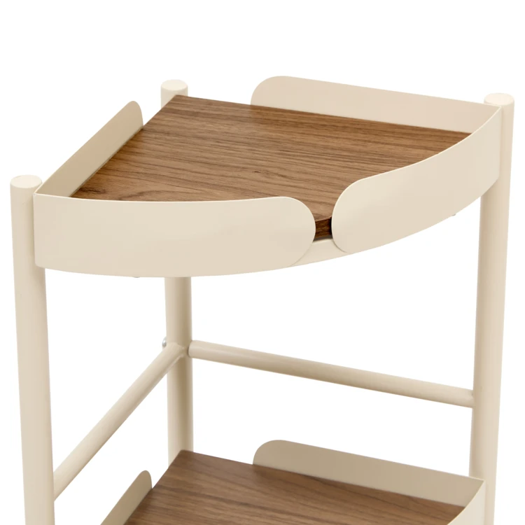Etagère d'angle 3 niveaux en acier