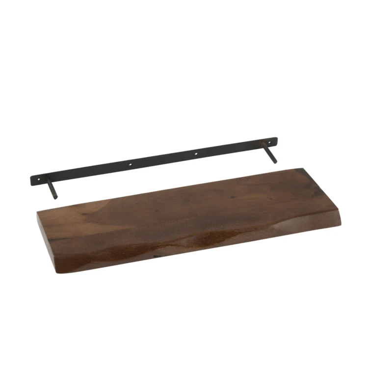 Etagère murale en acacia avec support fixation