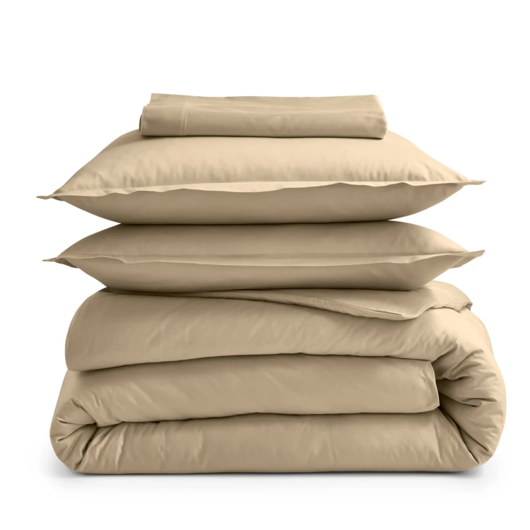 Drap plat piqué uni en percale de coton