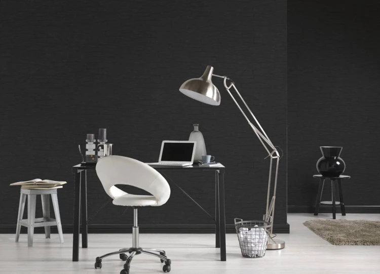 Papier Peint Impression" Brique Noir"