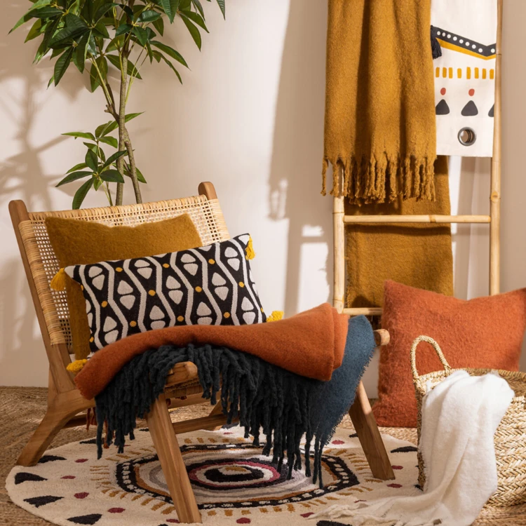 Manta con efecto de mohair