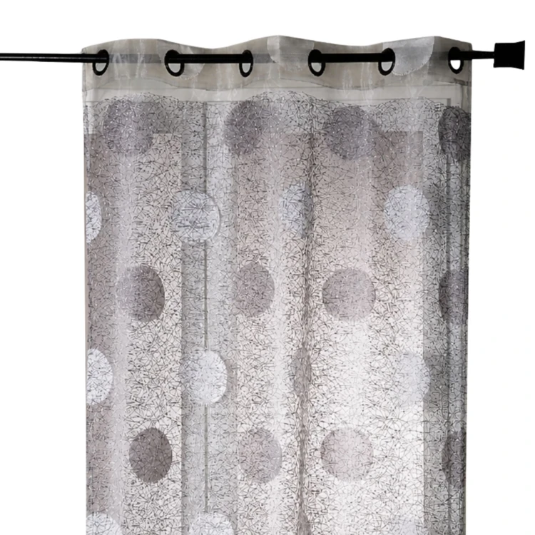 Visillo de organza jacquard bordado con grandes círculos