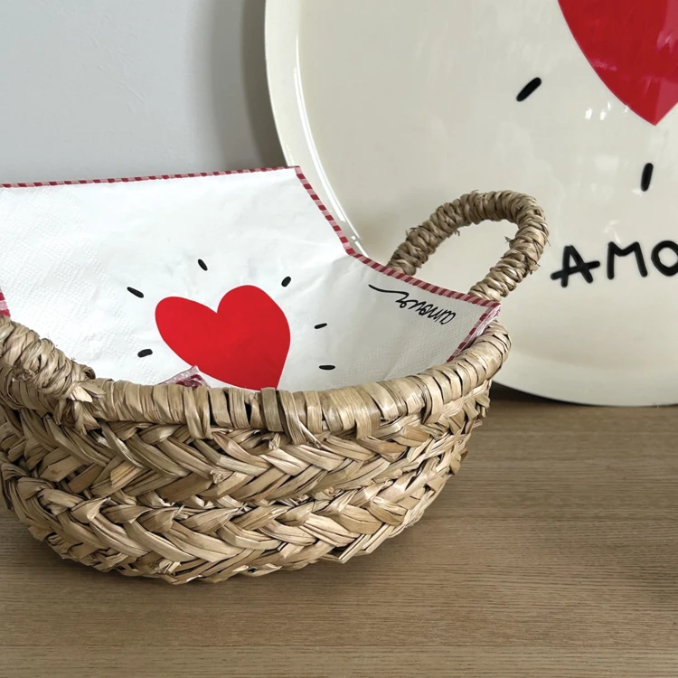 Set mit 20 Papierservietten Herz