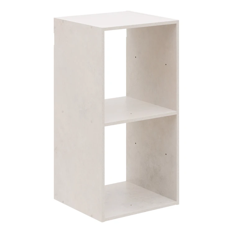 Regal mit 2 Fächern aus Spanplatten in Holzoptik