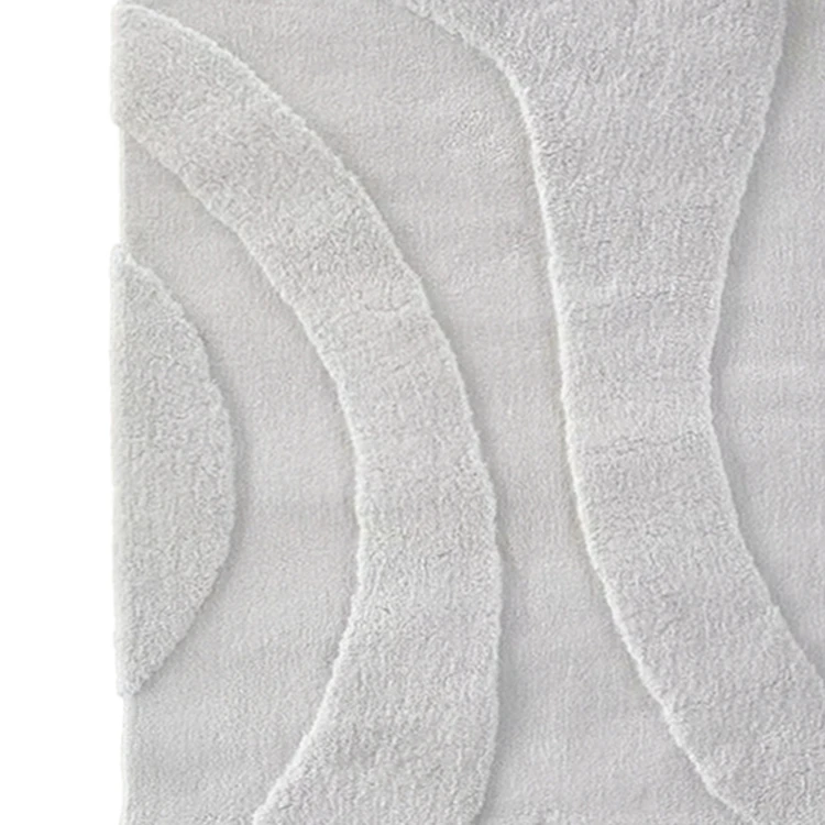 Tapis de salon motif ondulation en relief, effet texturé
