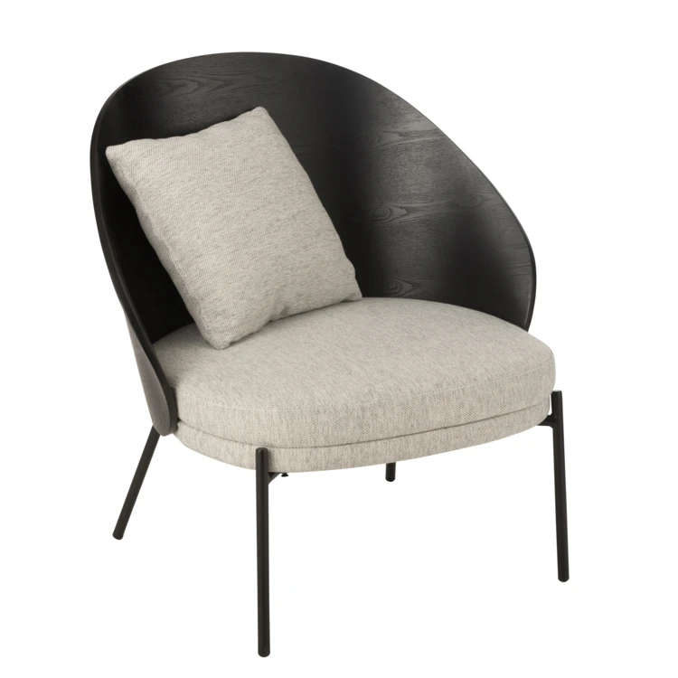 Chaise design bois et métal