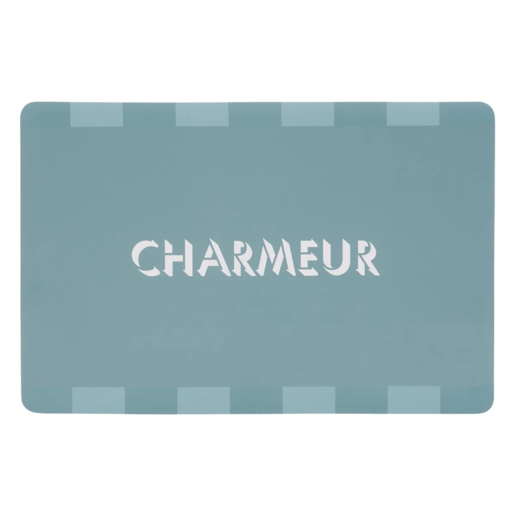 Set de table rectangulaire avec inscription charmeur