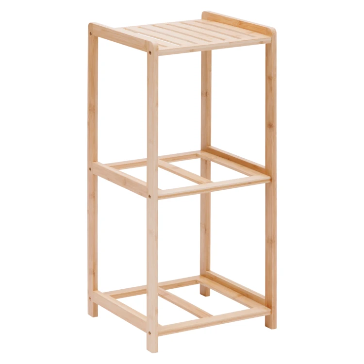 Étagère de rangement 2 niveaux avec boîtes tissu