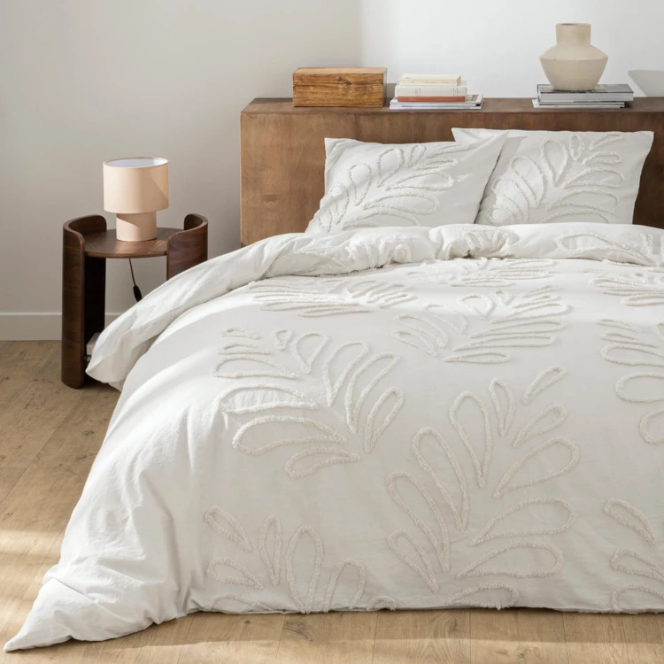 Set da letto a 3 pezzi in cotone 100% trapuntato: coprimaterasso + federe
