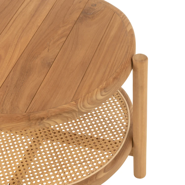 Table basse bois double plateau en teck