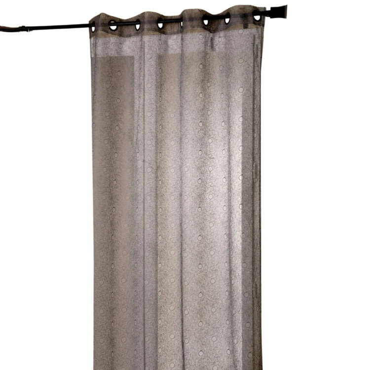 Cortina de organza bordada com bolhas