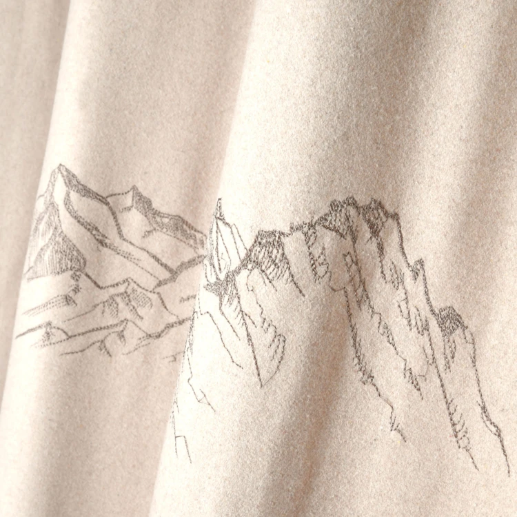 Rideau tamisant montagne à œillets effet lainage
