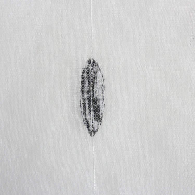 Par de visillos pequeños de jacquard con diseño ovalado