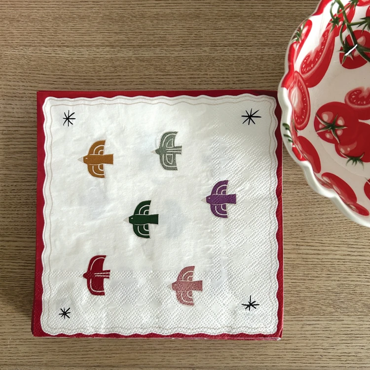 Papierservietten mit Vogelmotiv - 20er Set