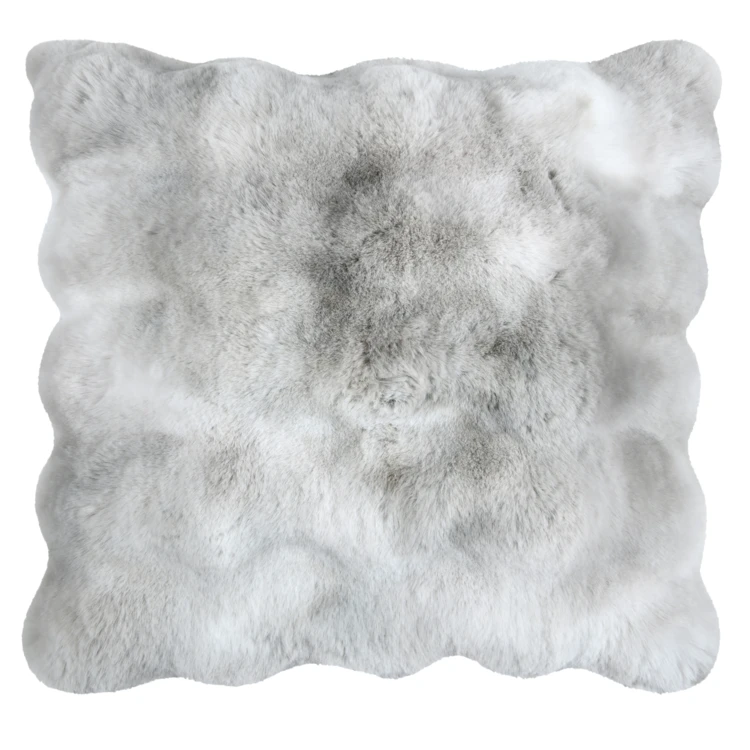 Coussin déhoussable imitation fourrure