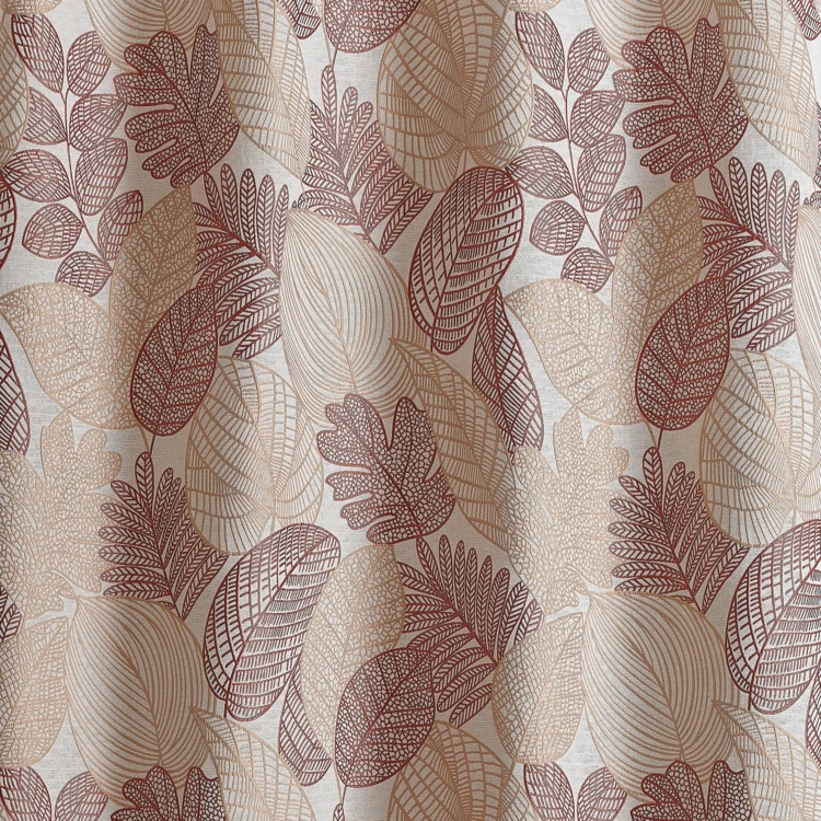 Jacquard-Vorhang aus Poly-Baumwolle mit Blättermuster
