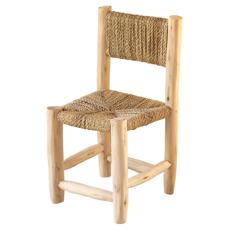 Silla infantil de madera de laurel y doum