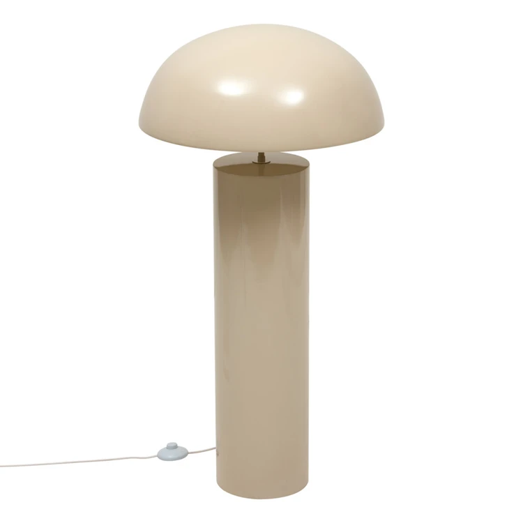 Lampadaire champignon en acier avec abat-jour arrondi