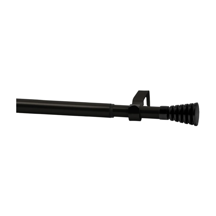 Kit de tringle extensible en métal avec embouts cannelés D19/16 mm