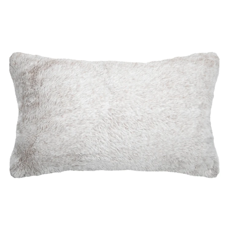 Coussin imitation fourrure brodé "Cosy up"