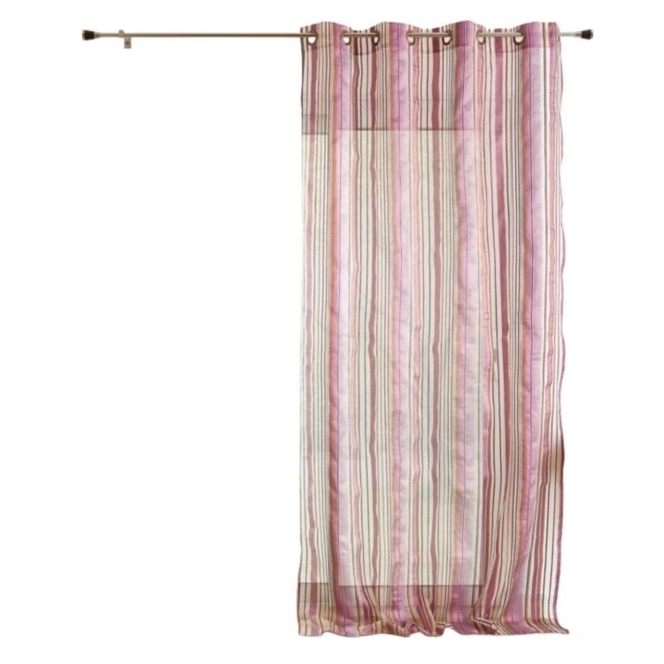 Voile di organza a righe con occhielli