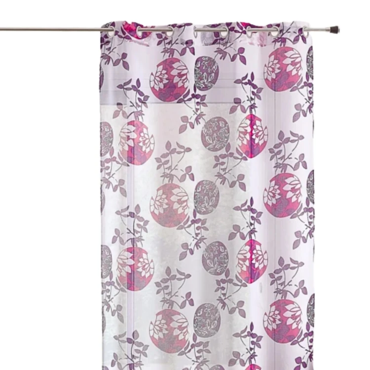 Tecido leve estampado com ilhós primavera